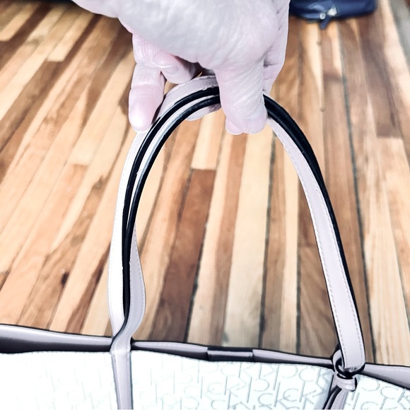 Calvin Klein Beige Monogram Tote - Picture 3 of 5